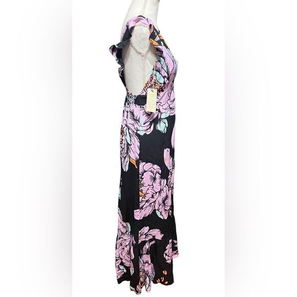 Maaji Bewitched Queen Glowy Maxi Dress in Black Floral - Picture 4 of 6